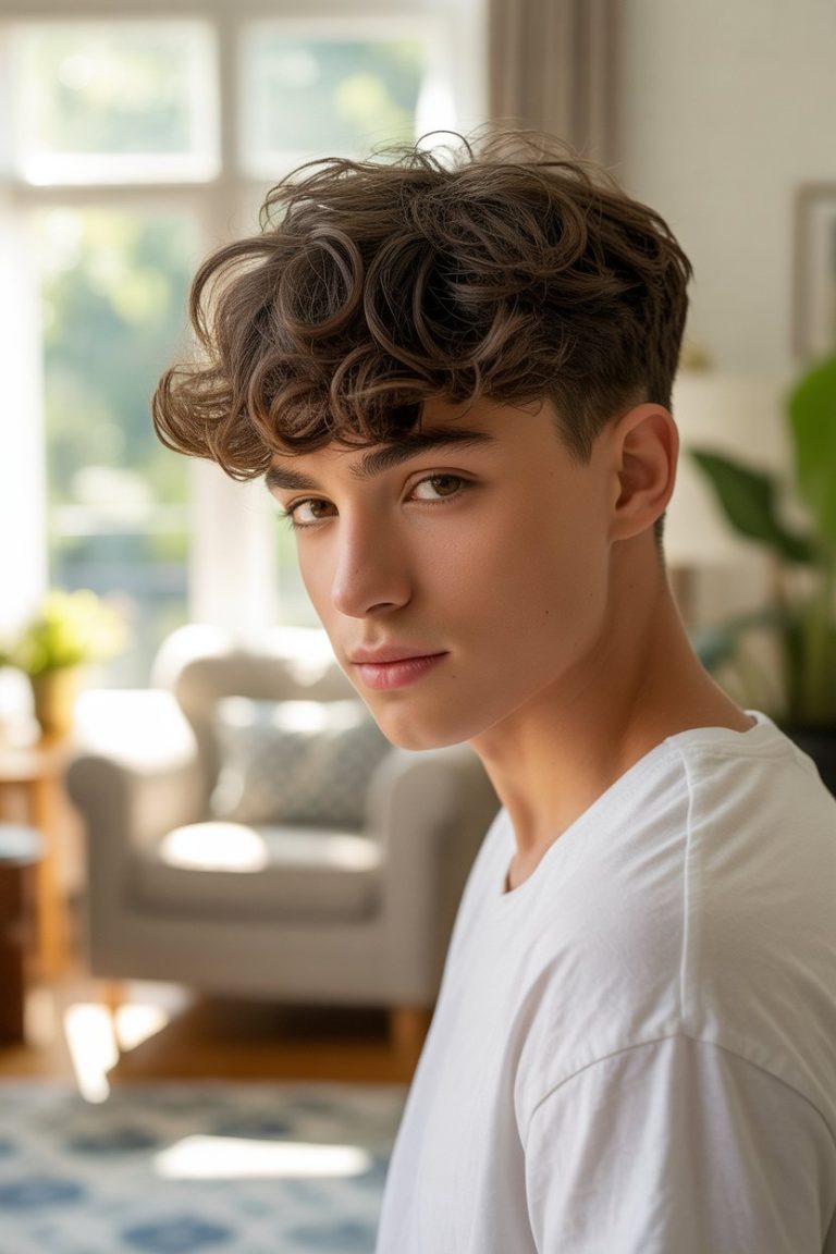 Textured Comb-Over Waves hairstyle
