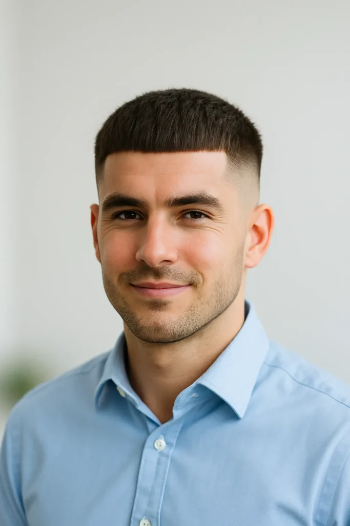 Mid Fade Business Edgar cut