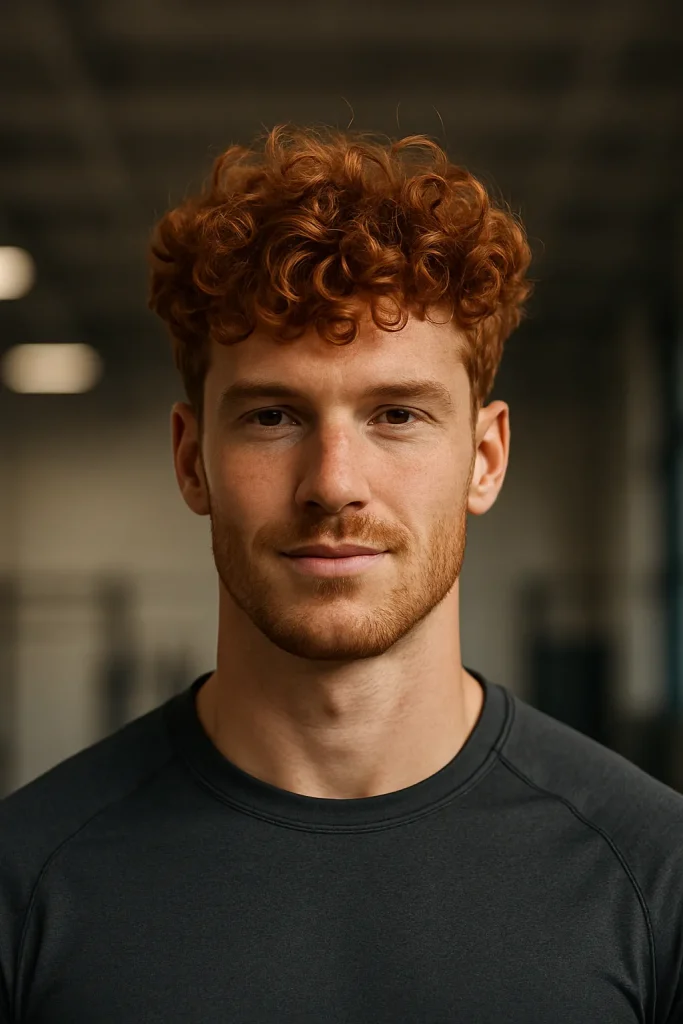 Textured Red Curls cut
