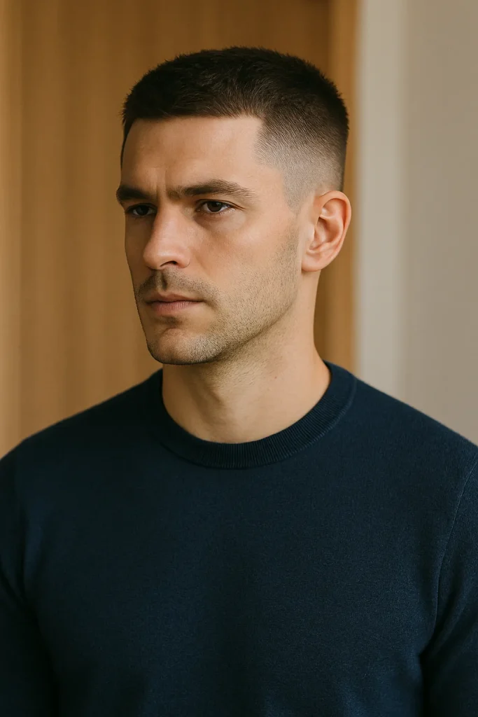 Clean Mid Fade with Short Top Style