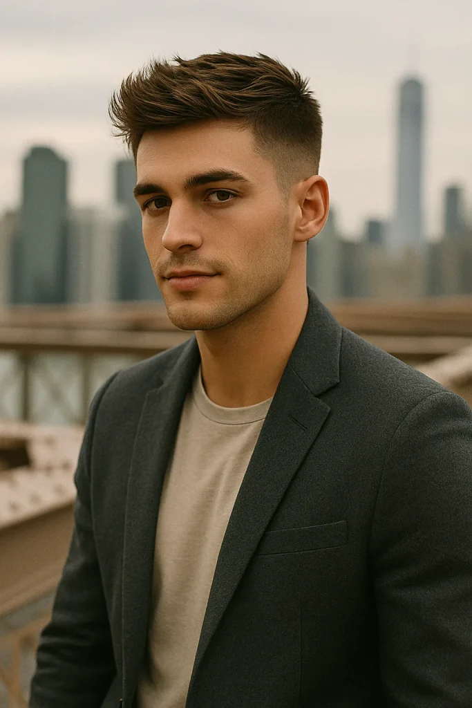 High Fade with Layered Top Style