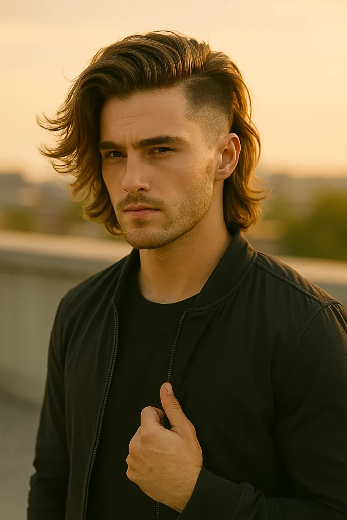 Long Wavy Top with Undercut Sides Style