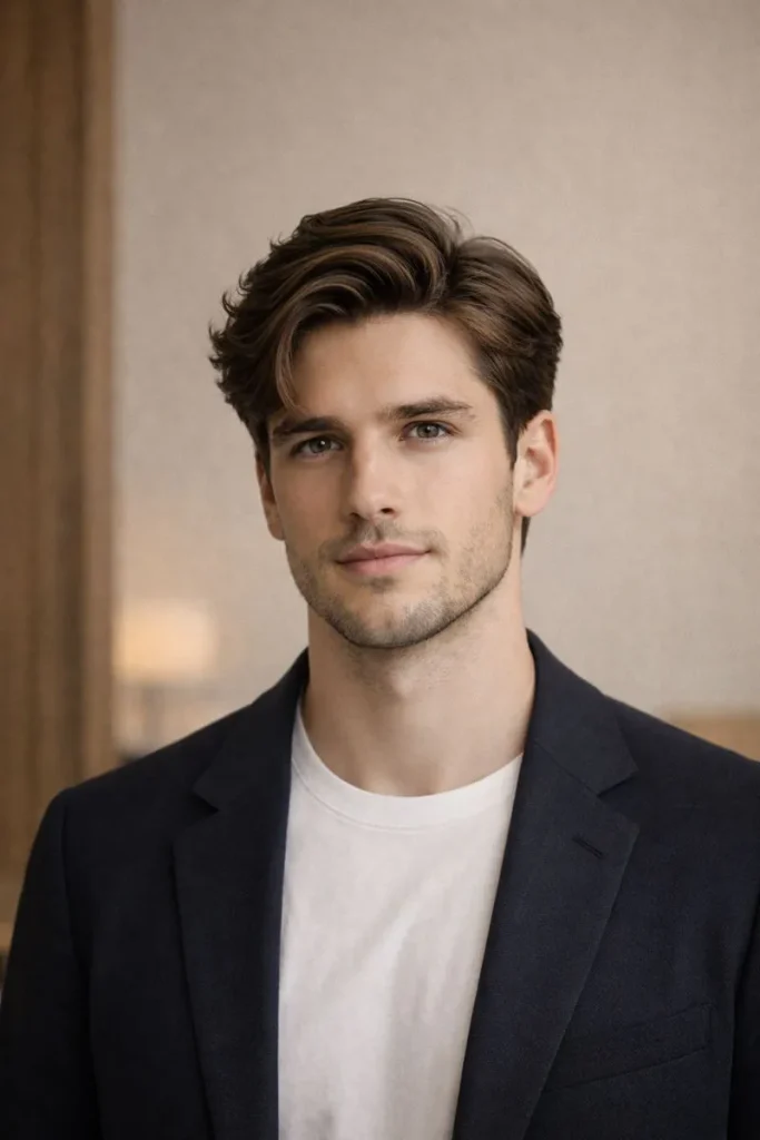 Modern Flow with Natural Volume Side Part Style