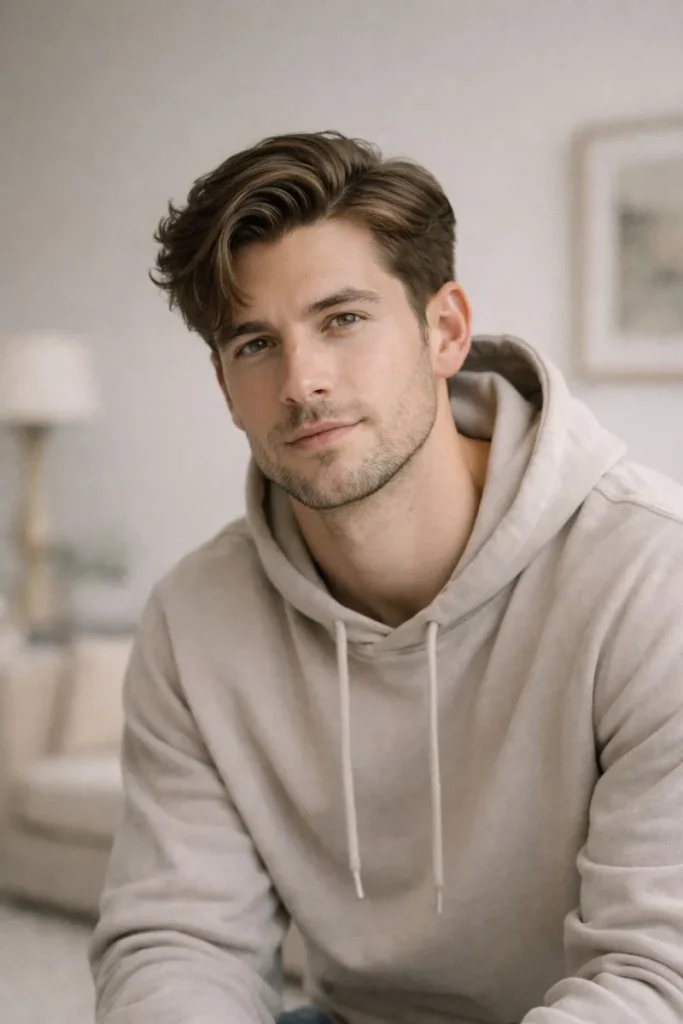 Relaxed Flow with Side Part & Length Control Style