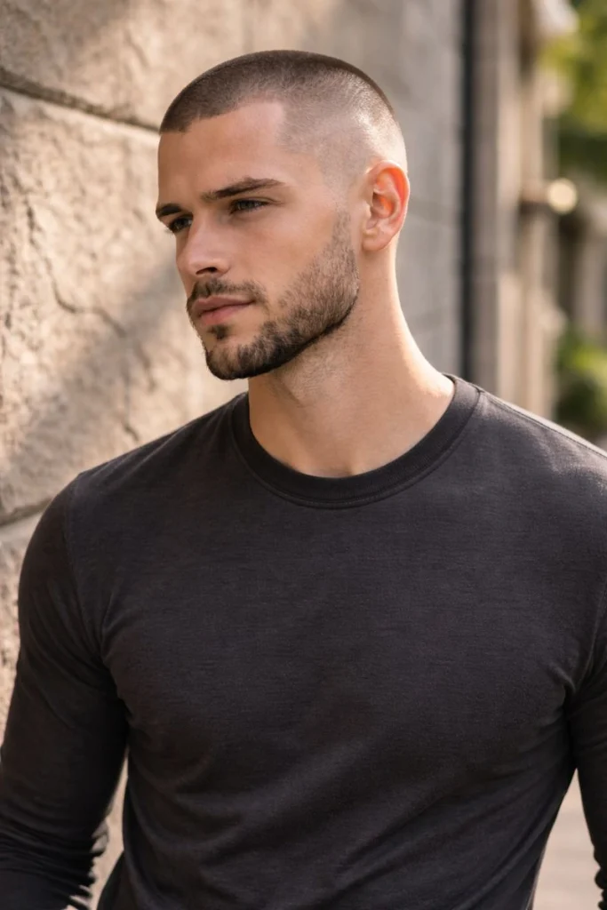 Clean Bald Fade with Beard Focus Style