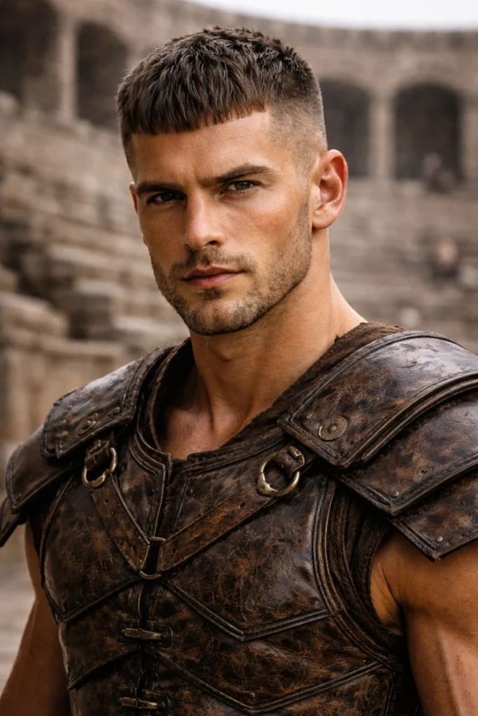 Gladiator Caesar Cut Style