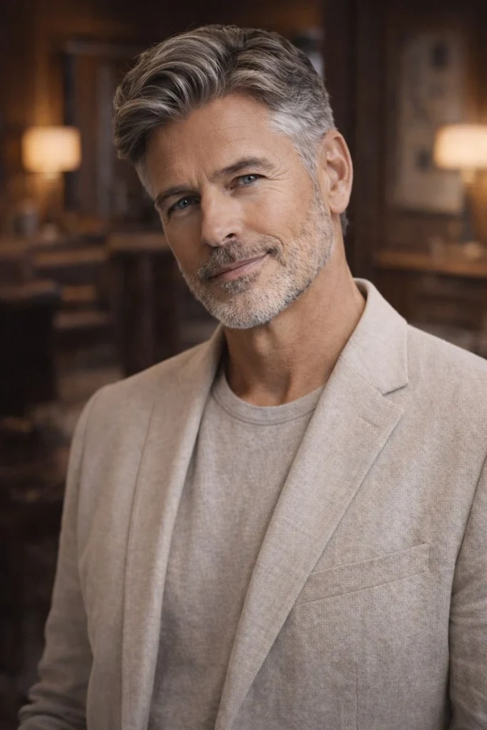 Layered Medium-Length Gentleman Cut Style