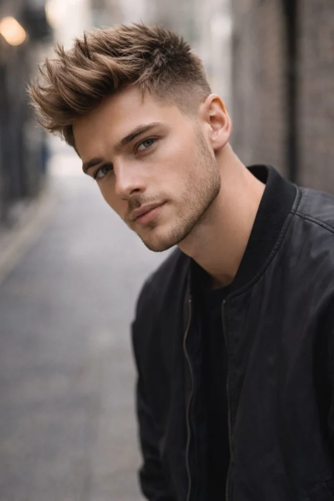 Light Brown Faux Hawk Style