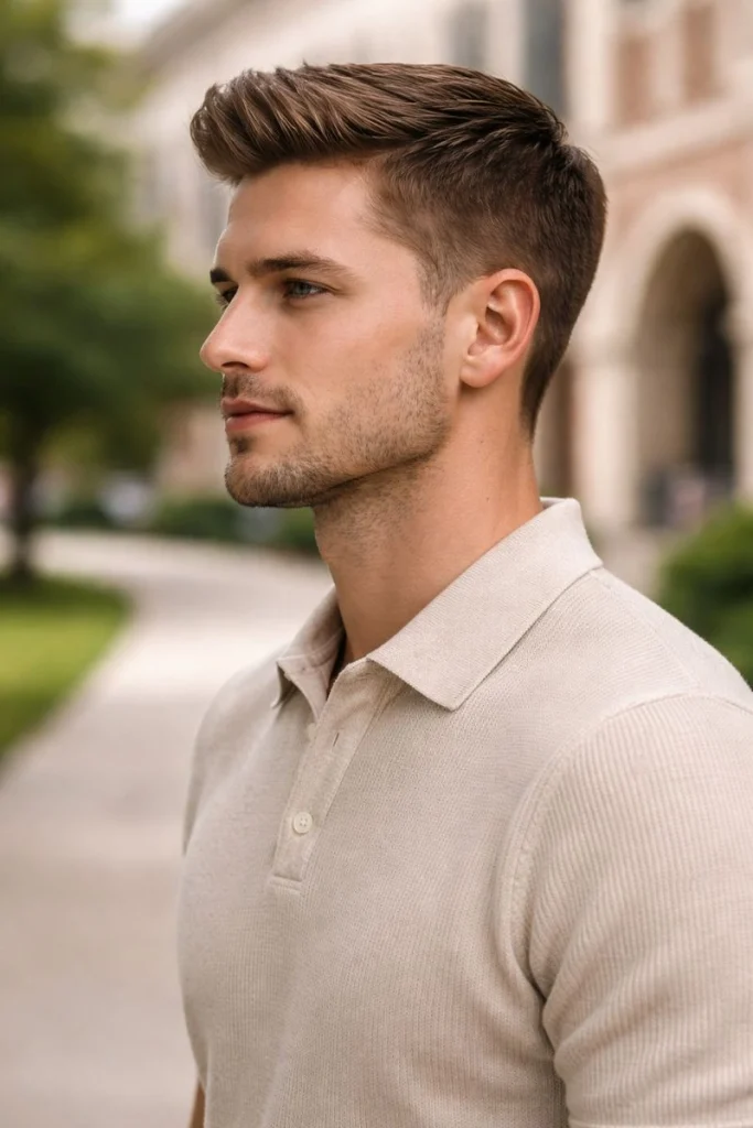 Light Brown Ivy League Cut Style