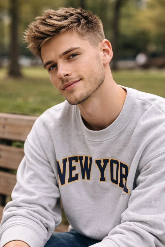 Light Brown Short Spiky Hair Style