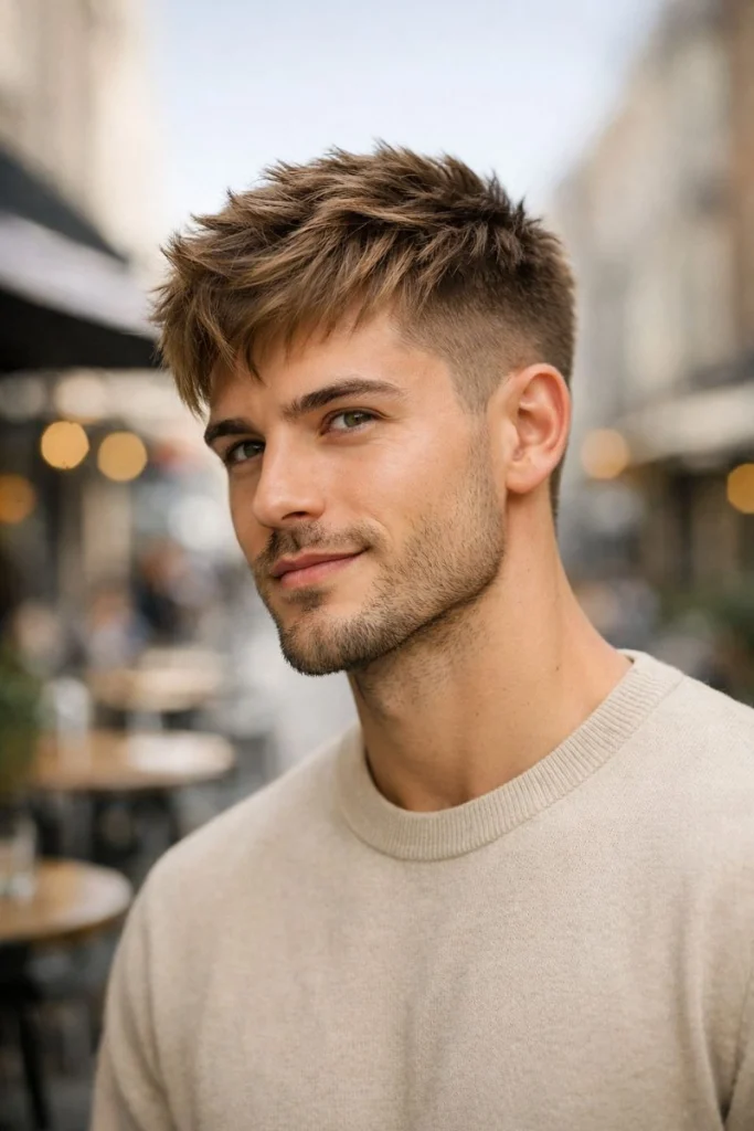 Light Brown Textured Crop Style