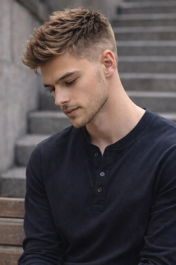 Light Brown Undercut with Texture Style