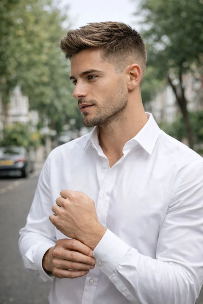 Modern Light Brown Taper Fade Style