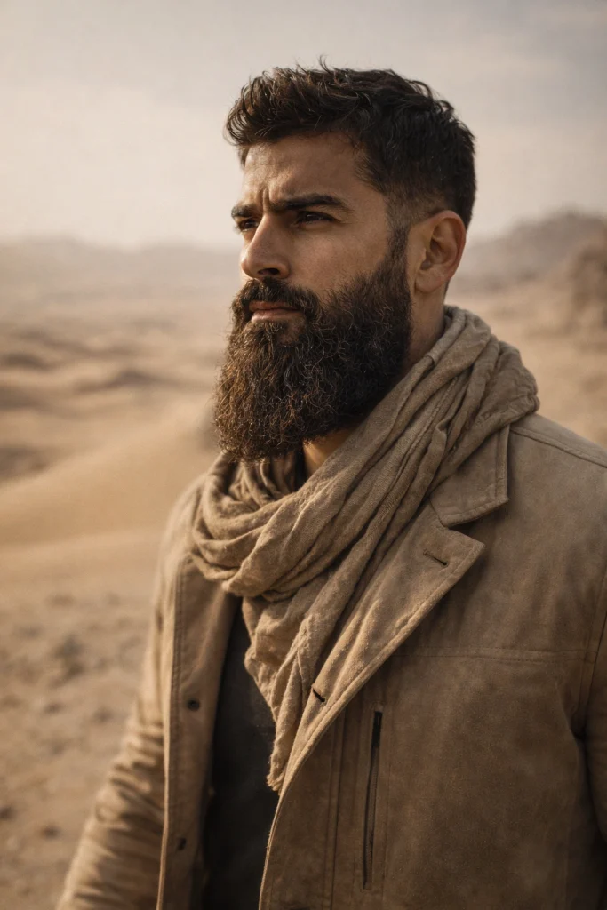 Rugged Desert Beard Style
