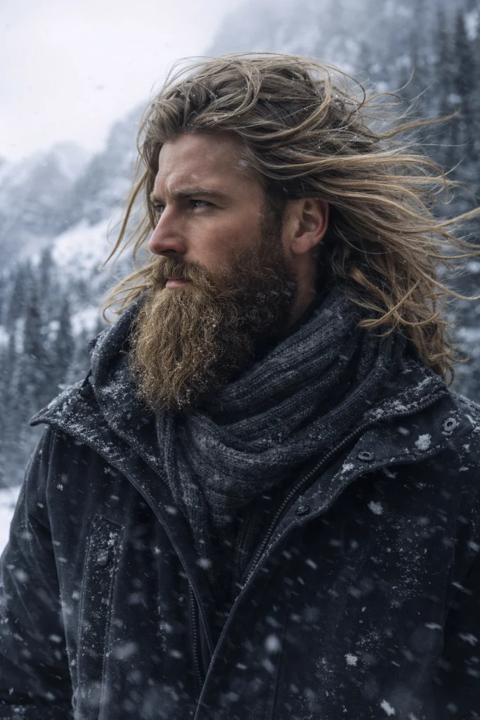 Wild Nordic Beard Style