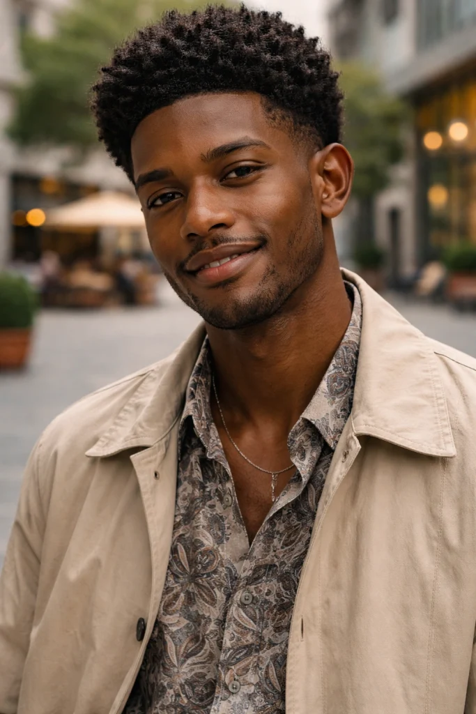 Tapered Afro Texture Style